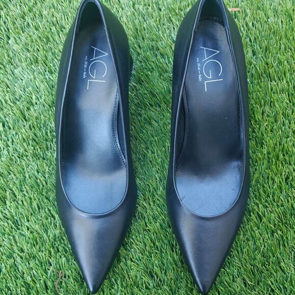 NEW AGL Tracy block heel pumps leather classic - Picture 7 of 8